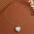 Wholesale couple's heart pendant - cross-border hot seller - mother's day necklace - exquisite openable photo frame heart clavicle chain for women