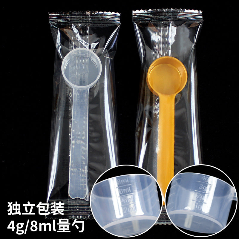 Plastic measuring spoon facial mask powder spoon 8ml milliliter measuring spoon laundry detergent powder feed fertilizer pesticide spoon filled with water 8 grams