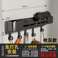 Gun gray towel rack, punch-free bathroom bathroom storage rack, wall-mounted towel rack, bathroom bedroom door storage