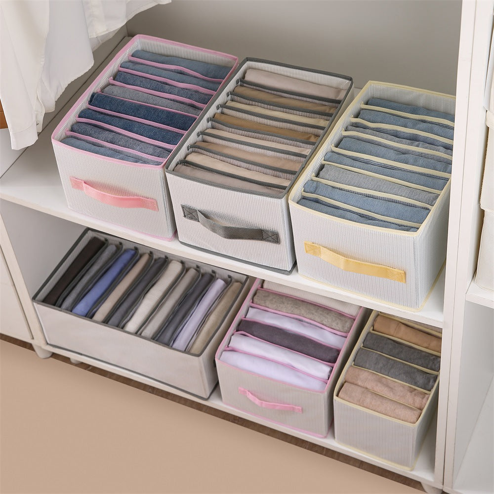 Foldable pants storage box artifact drawer type partition box clothing layered arrangement storage box pp board storage bag