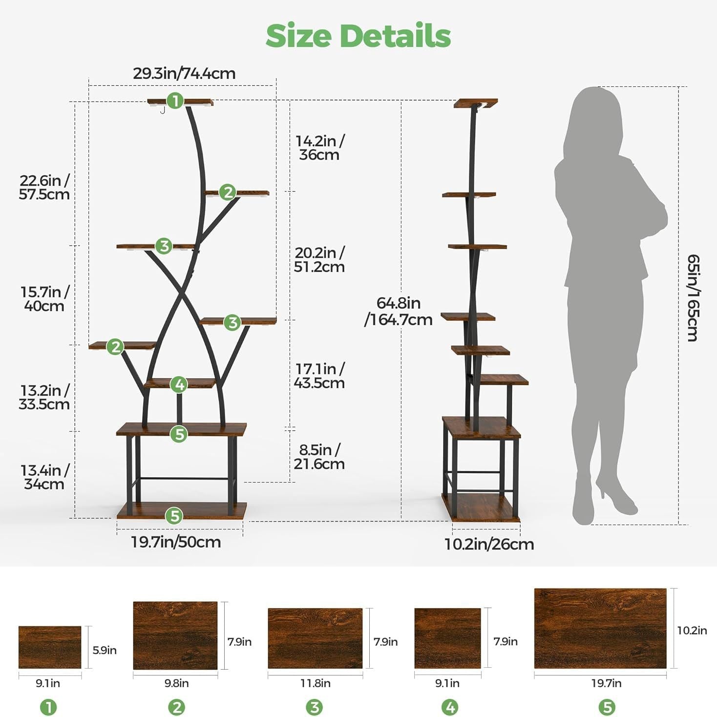 Cross-border hot-selling wholesale with plant lamp flower stand, living room balcony wrought iron flower pot stand, floor-to-ceiling wrought iron flower stand