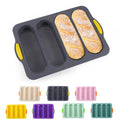 Custom silicone baking mold - baguette mold, 4-cavity non-stick baking pan, bread oven cake mold - wholesale