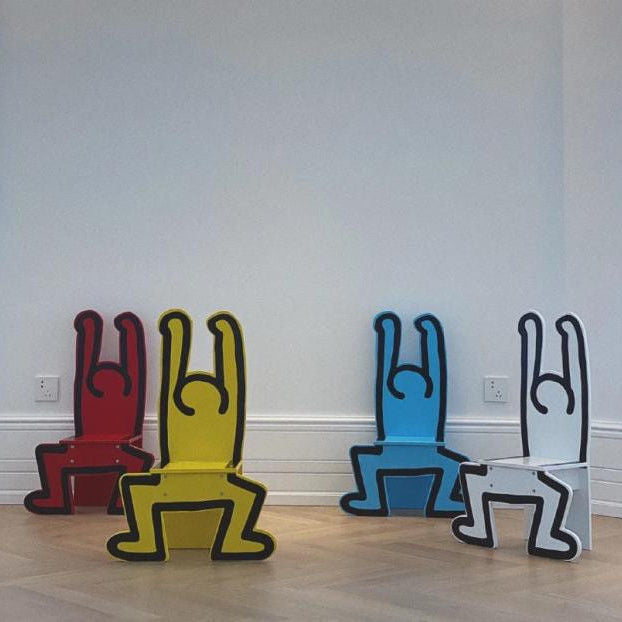 Art Fashion Chair Children's Back Chair Decorative Graffiti Art Chair Shaped Creative Stool