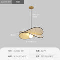 Wabi-sabi style special-shaped double-leaf fabric modern casual art streamer lotus leaf single-head chandelier restaurant bedroom b&b
