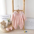 Infant and toddler spring autumn clothes chinese style fashionlong sleeves jumpsuit baby girl crawling suit jumpsuit infant clothing