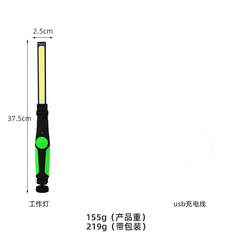 Cross-border magnetic highlight COB work light stepless dimming automotive lighting led hand-held USB charging maintenance light