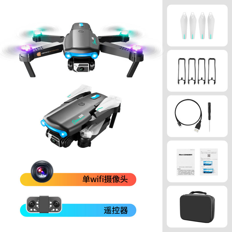 new product s98 drone: light show, obstacle avoidance, aerial photography, dual camera, quadcopter, remote control toy aircraft