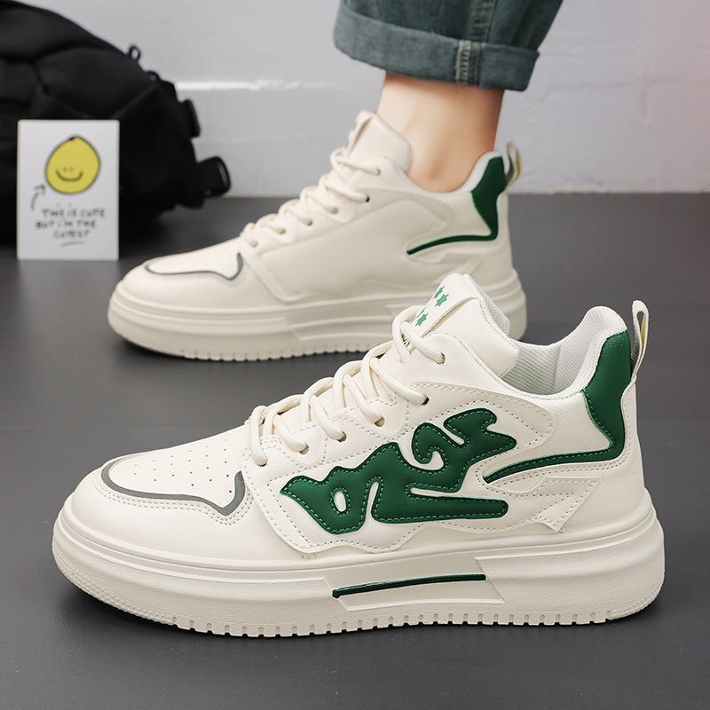 Putian men's shoes 2025 new spring versatile mid-top youth skate shoes athletic casual shoes student winter trendy shoes
