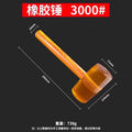 Wooden handle transparent rubber hammer rubber hammer ceramic tile marble floor plastic rubber hammer beef tendon hammer installation hammer