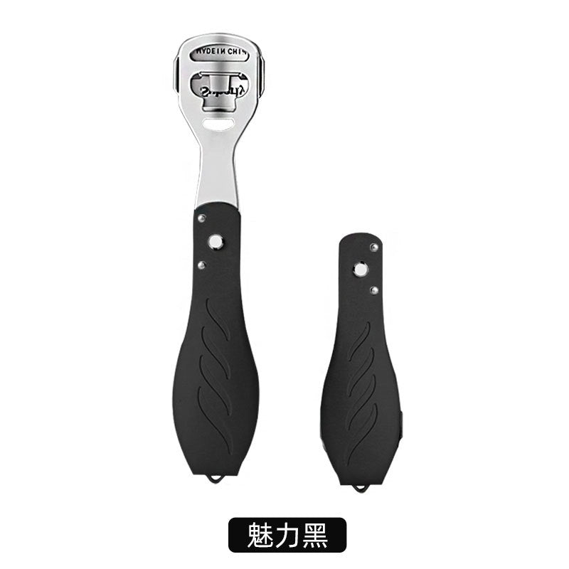 New arrivalfoldable pedicure knife dead skin pedicure stainless steel foot planer scraper foot rub callus grinding foot stone foot board
