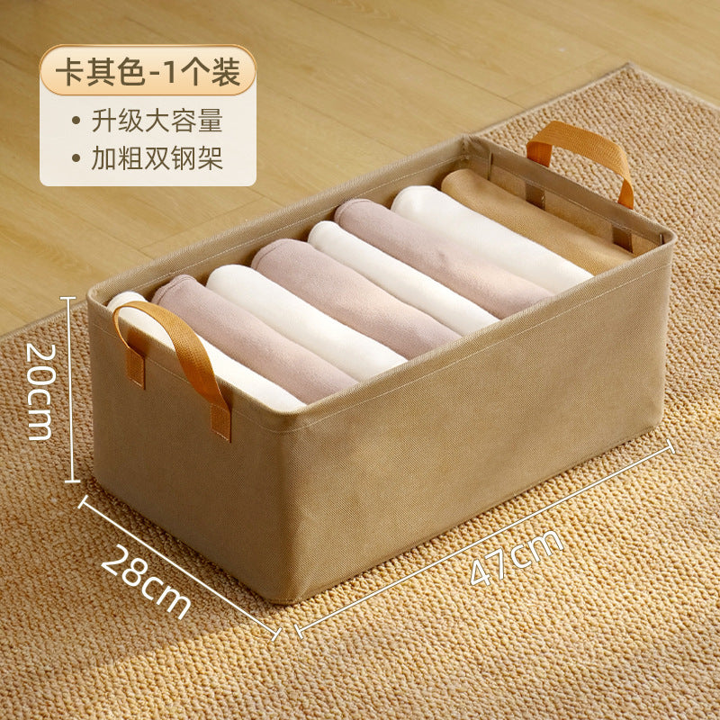 New storage box Thickened fabric storage basket Clothes pants storage artifact Household storage box A must for dormitories