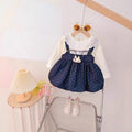 Girls' spring/autumn princess dress - stylish long sleeve cute bunny dress -  new polka dot dress