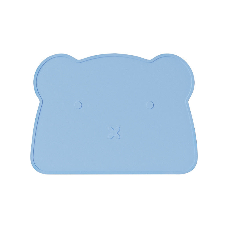 Bear silicone placemat children's non-slip thermal insulation mat waterproof baby infant table mat food grade creative bowl mat