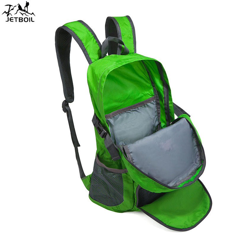Skin bag foldable nylon travel bag outdoor backpack portable lightweight mountaineering bag advertising gift backpack