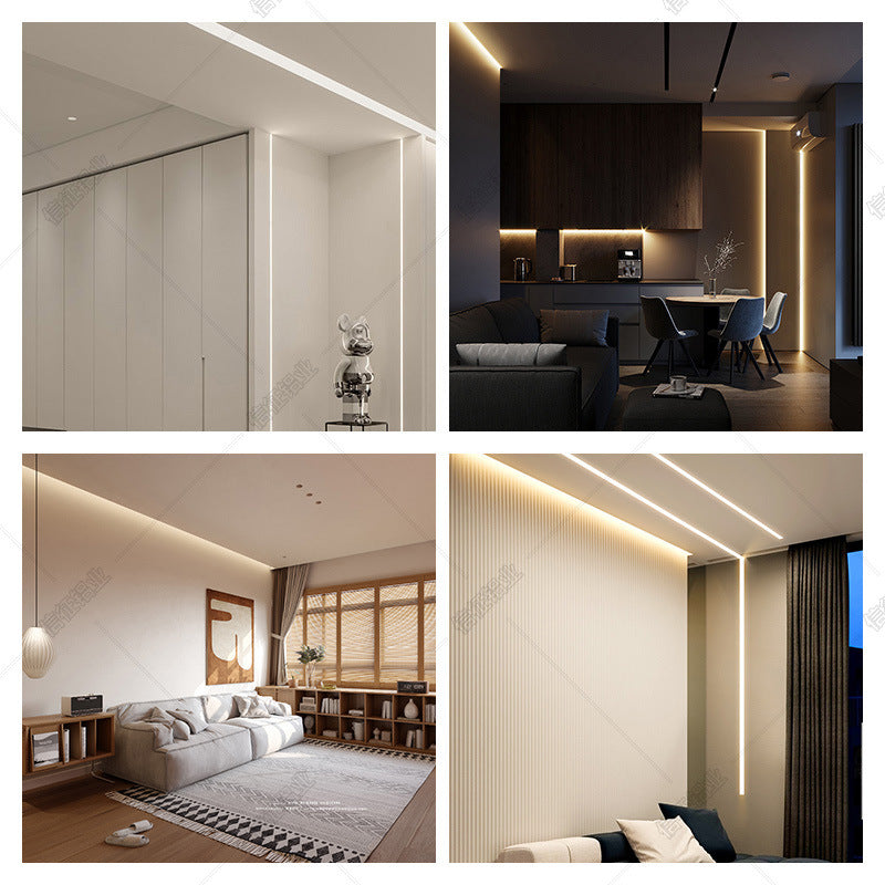 LED line light Yang angle Yang angle light with aluminum slot 45 degrees lighting obliquely upward luminous light slot Linear light aluminum profile