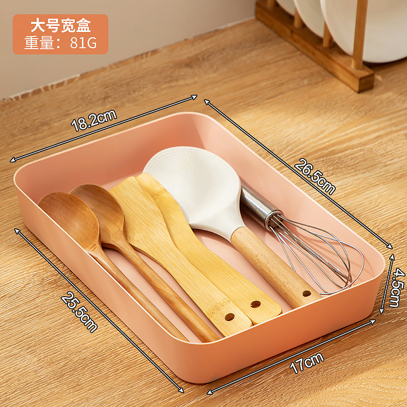 Kitchen Supplies Tableware Storage Box Desktop Seasoning Box Plastic Food Grade Drawer Organizing Storage Box Chopsticks Storage