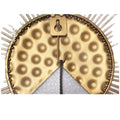 New chinoiserie iron wall hanging ancient fan wall decoration light luxury wall decoration creative tv wall background wall decoration