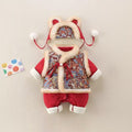 Winter girls' new year's outfit: new chinese style children's red fleece-lined thickened traditional tang suit set for the lunar new year