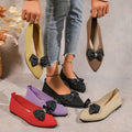 new arrivalplus size women's shoes fly woven slip-on bowscasual breathable knitting slimming look pointed toe flatsflats