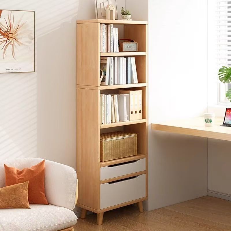 Bookcase for home standing cabinet bookshelf floor-standing storage rack living room storage cabinet small narrow cabinet dust-proof storage cabinet storage cabinet