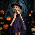Halloween baby girl dress - dark style, flutter sleeves, tulle, birthday, first birthday party, carnival - in stock & wholesale