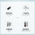 Wall-mounted space heater - home use, dual heating/cooling, wide-angle heating, smart remote control, timer function, electric heater