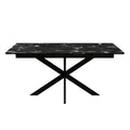 Customizable italian sintered stone rectangular dining table - minimalist modern design for small spaces, light luxury nordic style, with extendable leaf
