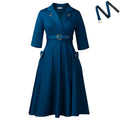 D3341  new arrival cross-border e-commerce women's independent website suit collar high-waisted elegant plus size african dress