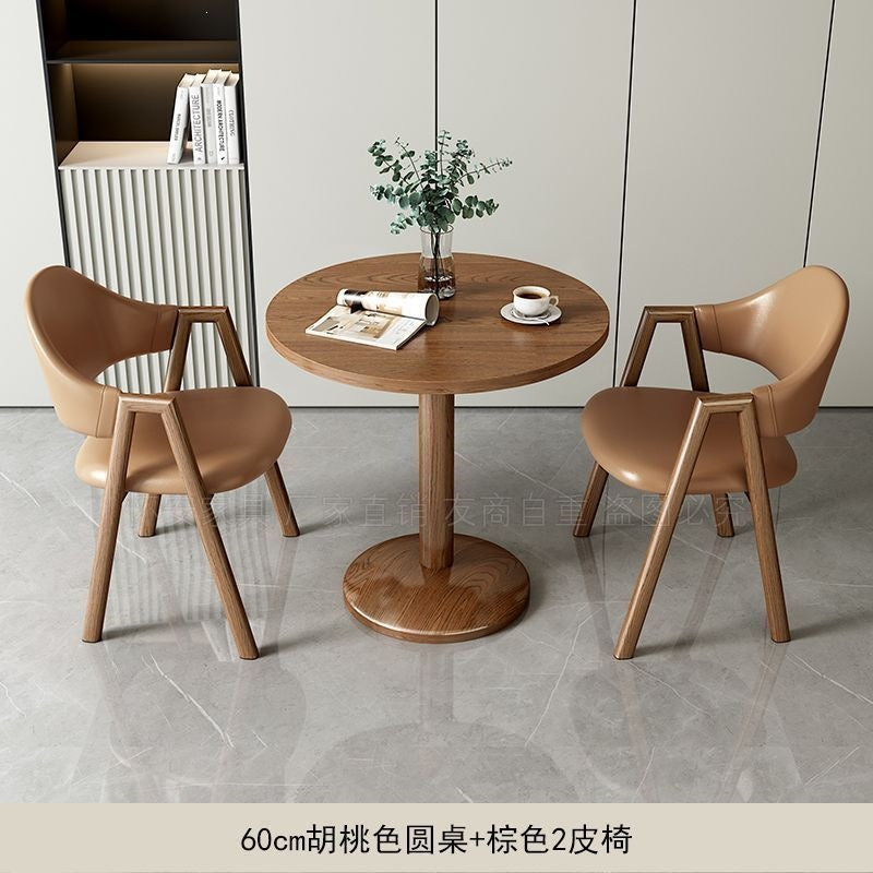 Scandinaviancasualcasual small apartment reception negotiation table milk tea coffee shop table and chair combination modern dining chair small coffee table