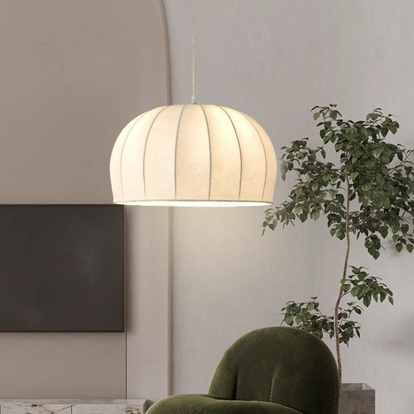 Cream wind silk chandelier B & B restaurant bar lamp French warm fabric living room bedroom table lamp