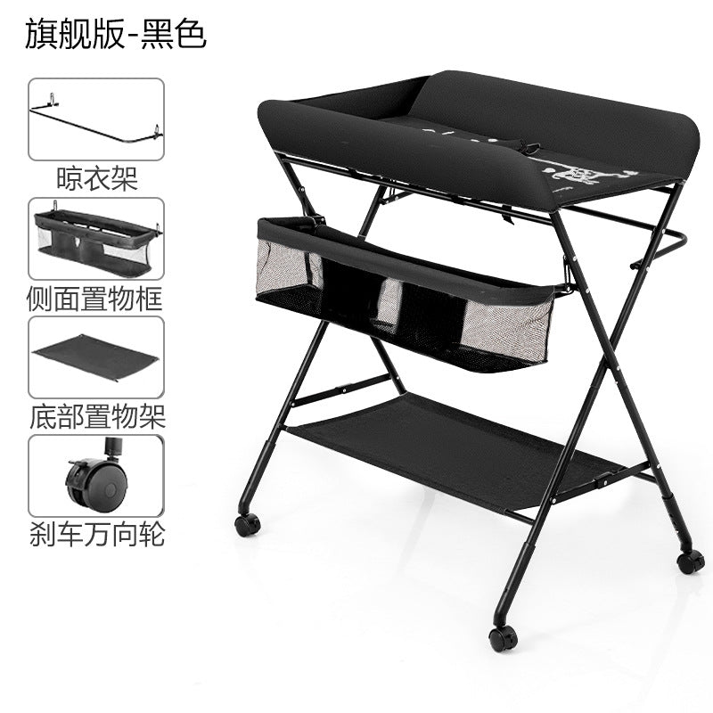 Diaper changing table - portable, multifunctional, foldable baby care station for newborns - bathing, diaper changing, and massage