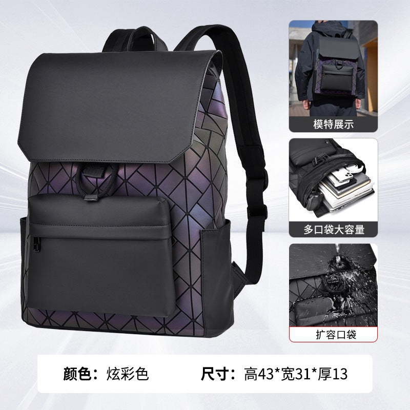 Cross-border large-capacity men's backpack fashionable women's backpack trendy high-end sense lightweight backpack school bag commuter computer bag