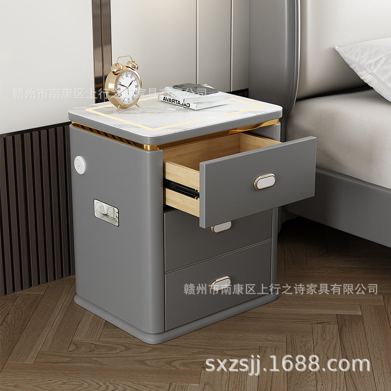 2023 smart safe nightstand - home anti-theft safe with wireless charging, integrated luxury design for home and hotel use