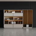 Retro file cabinet, office wall-mounted storage cabinet, storage cabinet, luxury boss background cabinet, bookcase floor