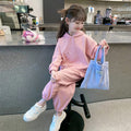 Girls' fall outfit : stylish new autumn collection for kids - trendy activewear tracksuit set for older girls, perfect for spring and autumn