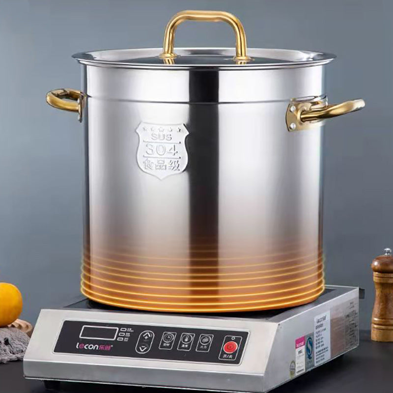 Soup Bucket Hotel 304 Stainless Steel Brine Bucket Storage Pot Soy Milk Bucket Brewing Pot Lid Stainless Steel Bucket