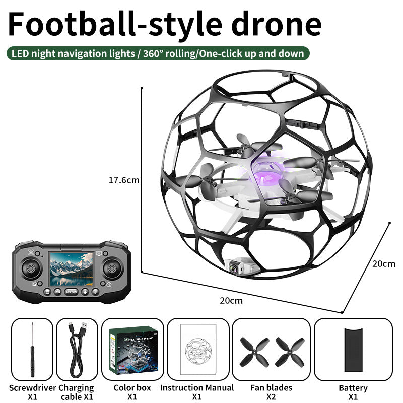 H5 brushless football drone - 7.4v axial ball-type remote control aircraft toy, designed for teaching, training, and competitive play