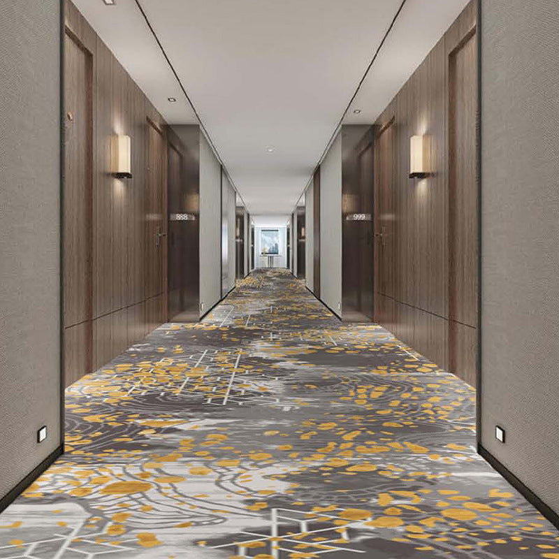 Hotel corridor aisle carpet new chinoiserie nylon printing 800g thickeneded flame retardant b1 pass-through floor stain-resistant aisle carpet