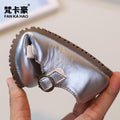 Vancahao girls' black leather shoes, new autumn  collection, soft-soled princess shoes, single shoes, british style baby shoes