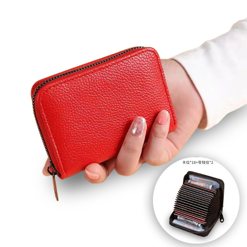 Organ card bag, ID bag, solid color multi-card all-in-one bag, the same style for men and women, exquisite bank card storage card bag, mini.