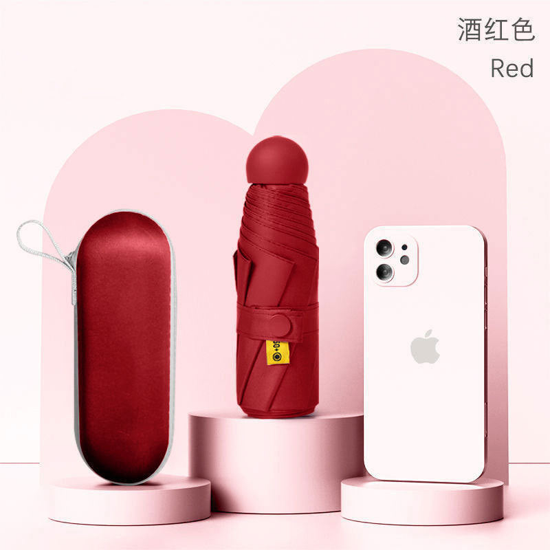 50% off umbrella for both sunny and rainy days, women's sun umbrella, sun protection and uv protection capsule umbrella, foldable mini sunshade umbrella, personalized