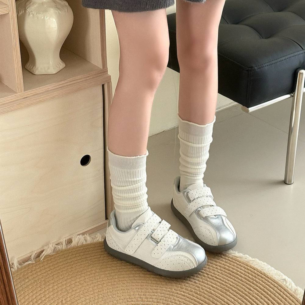 Niche style design velcro german training shoes women's shoes 2026autumnew arrivalretropolka dotthick sole sports casualflats