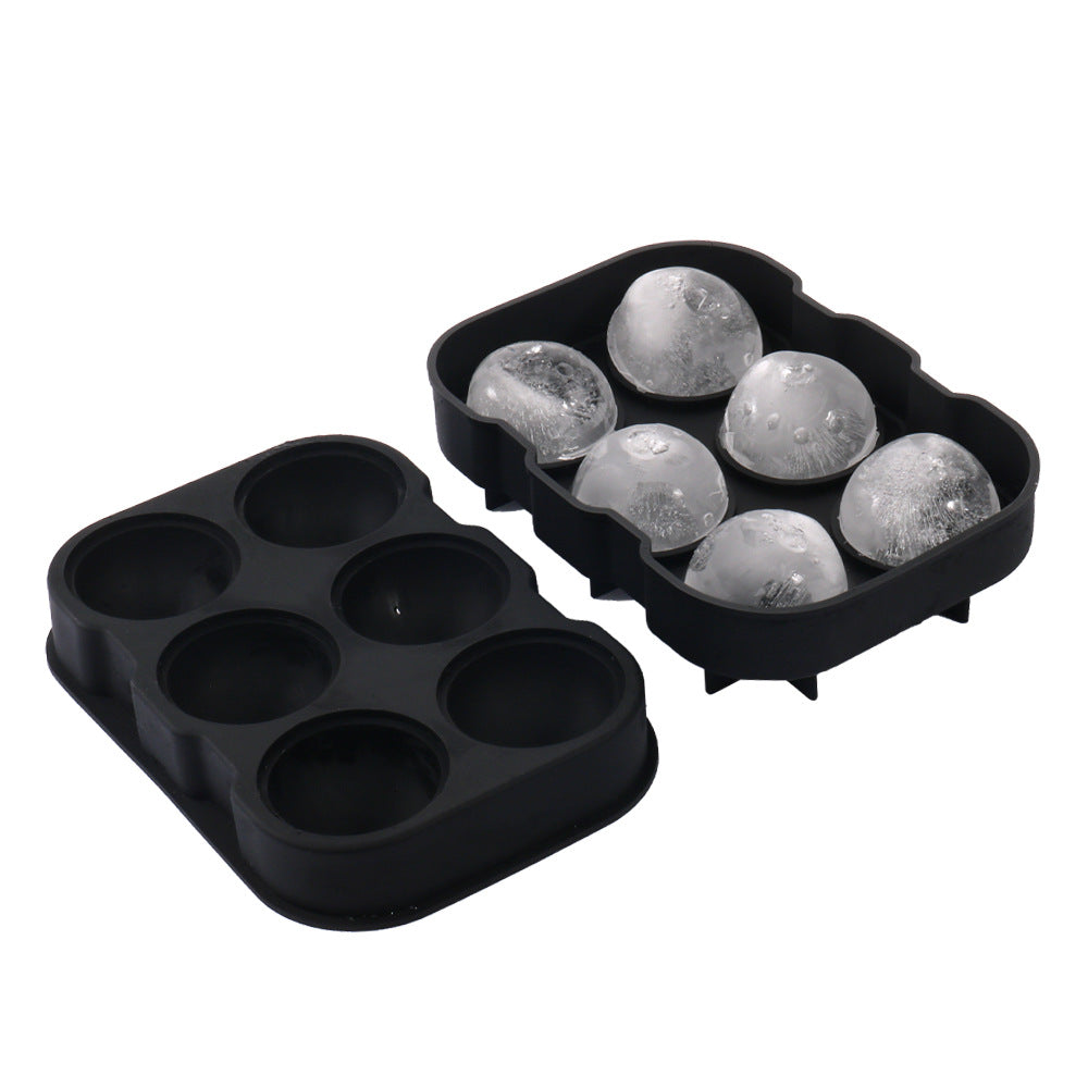 Food grade silicone integrated 4 rose ice grid small size silicone ice whiskey Ice Hockey silicone mold