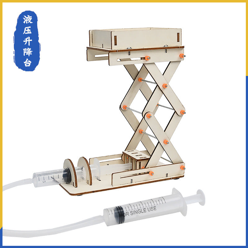 Hydraulic lifting table, classroom DIY handmade technology small production, student puzzle stem science small experiment material package