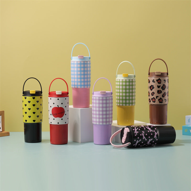 Wholesale new arrival cartoon 30oz insulated tumbler - portable, large capacity, straw cup, stainless steel car cup for outdoor use