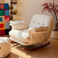 Vintage rocking chair adult recliner lazy sofa home balcony rocking chair living room sleepable leisure sofa chair