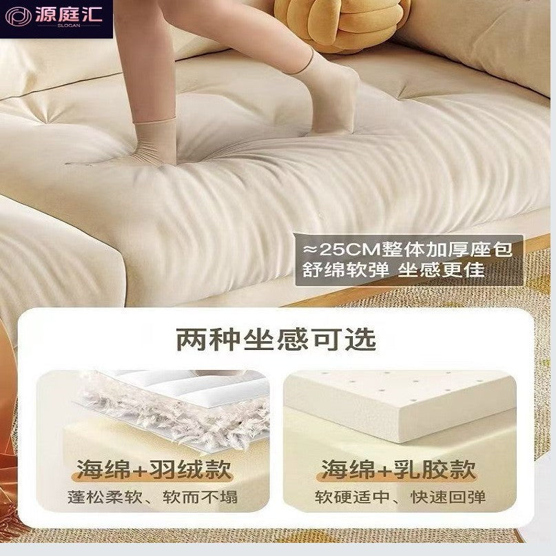 Wood style sofa cloud japanese style straight row small apartment classycasual sofa scandinavian living room solid wood fabric sofa