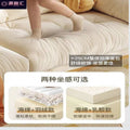 Wood style sofa cloud japanese style straight row small apartment classycasual sofa scandinavian living room solid wood fabric sofa