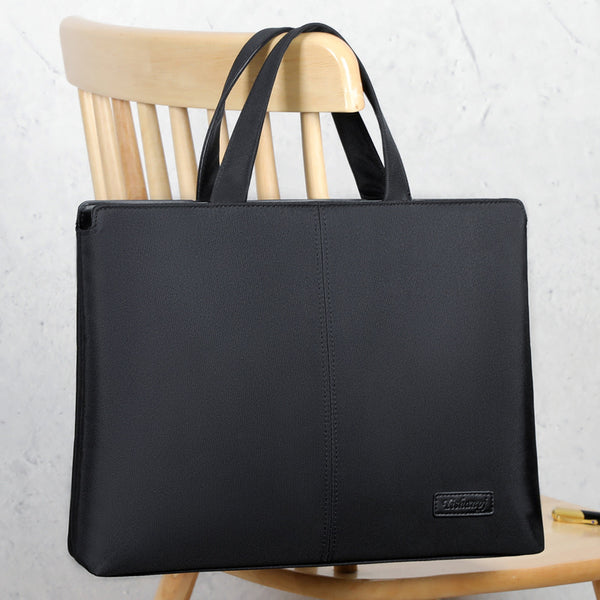 New handbag, computer bag, business A4 file bag, employee large-capacity meeting bag, nylon horizontal men's bag