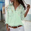wholesale women's long-sleeved shirts, trendy all-season shirts with popular cross-border print designs, dropshipping available